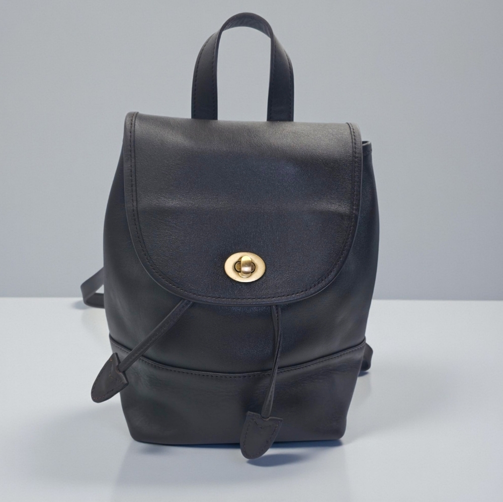 Vintage Coach Leatherware Mini Backpack 101-78 Brown Genuine Leather Korea